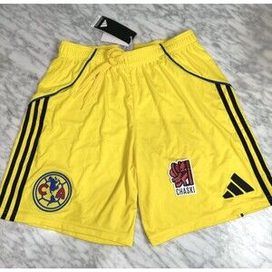 Adidas Club America MX Liga 25/26 Home Yellow Shorts JN8611 Men’s Medium NEW